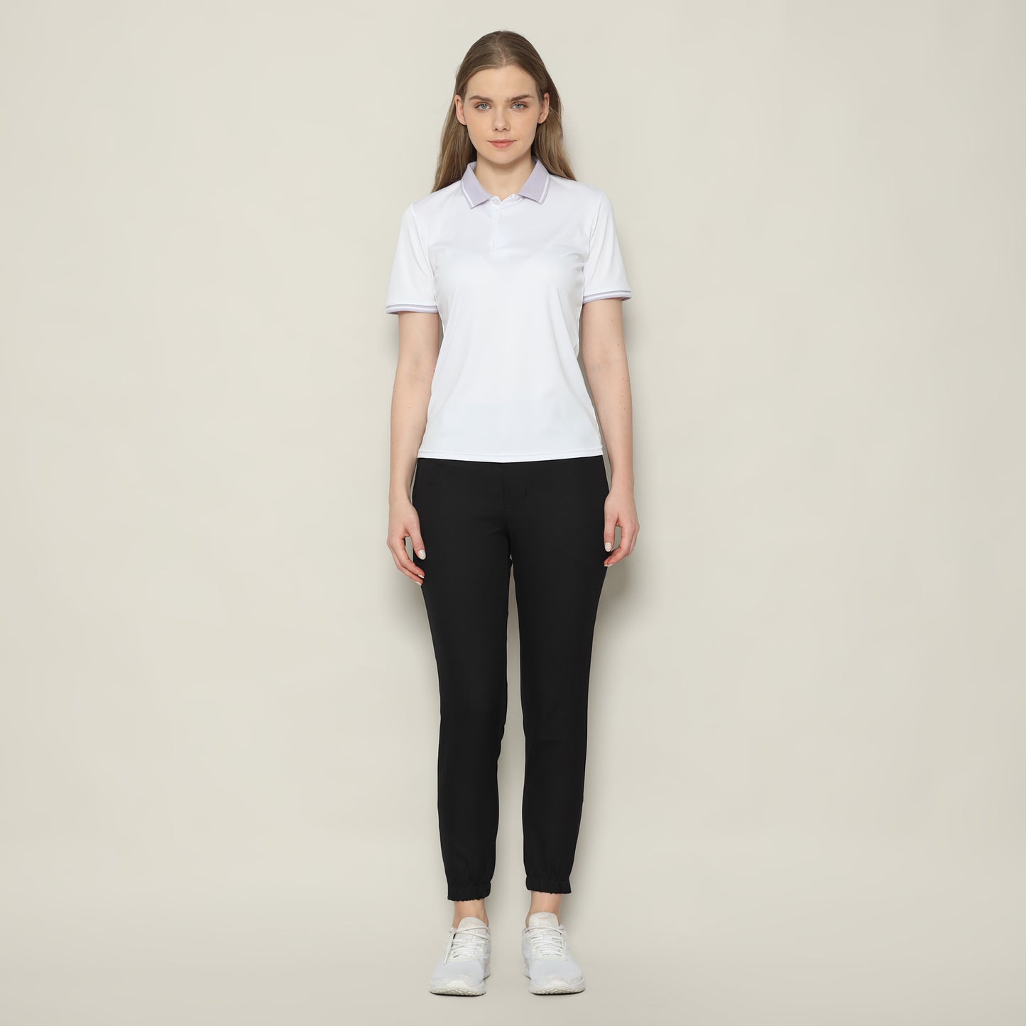 Iris Polo Shirt White Lilac