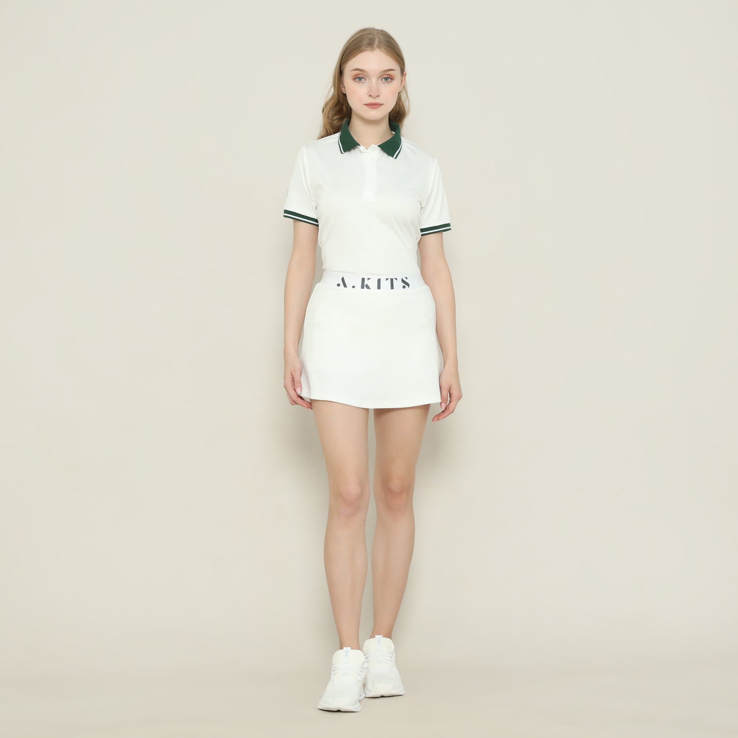 Iris Polo Shirt White Green
