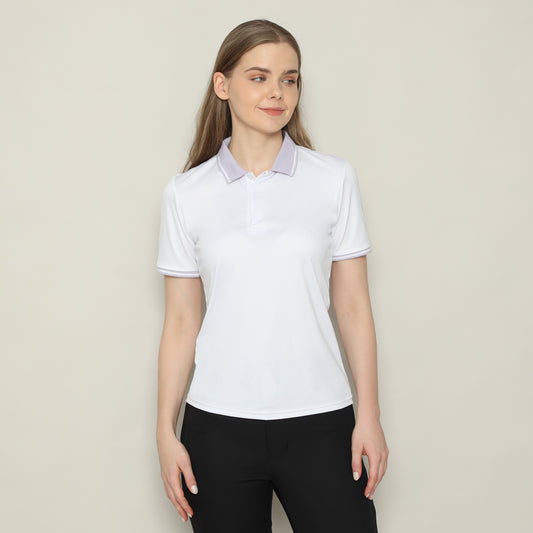 Iris Polo Shirt White Lilac