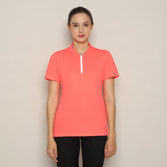 Align Quarterzip Shirt Coral Rose