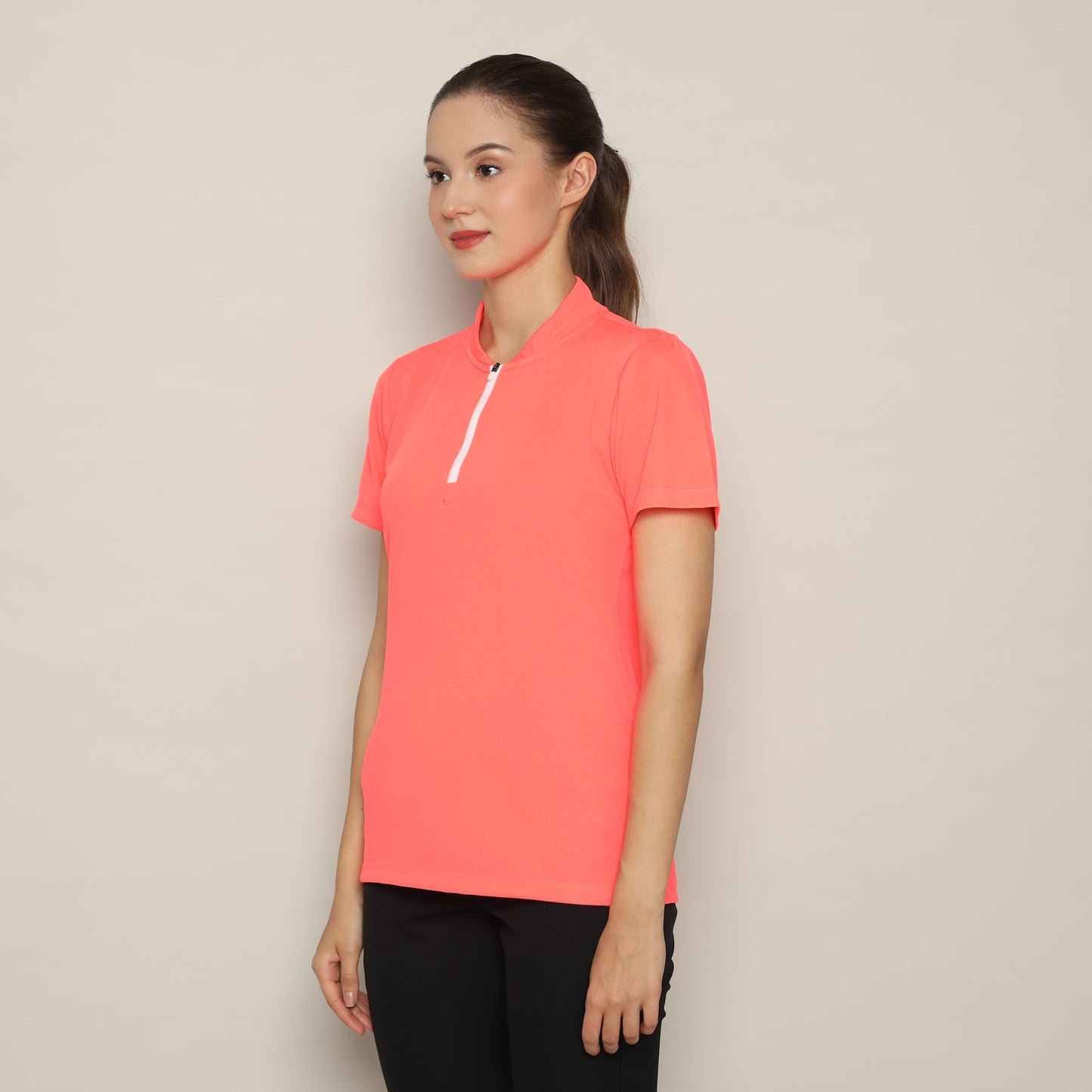 Align Quarterzip Shirt Coral Rose
