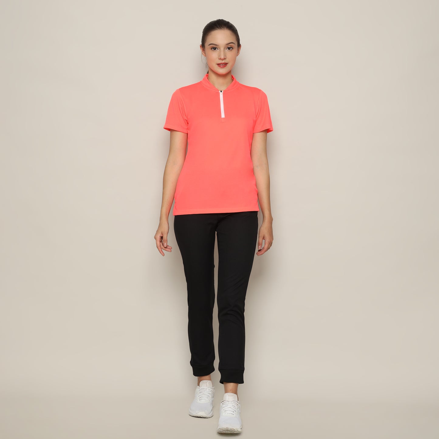 Align Quarterzip Shirt Coral Rose
