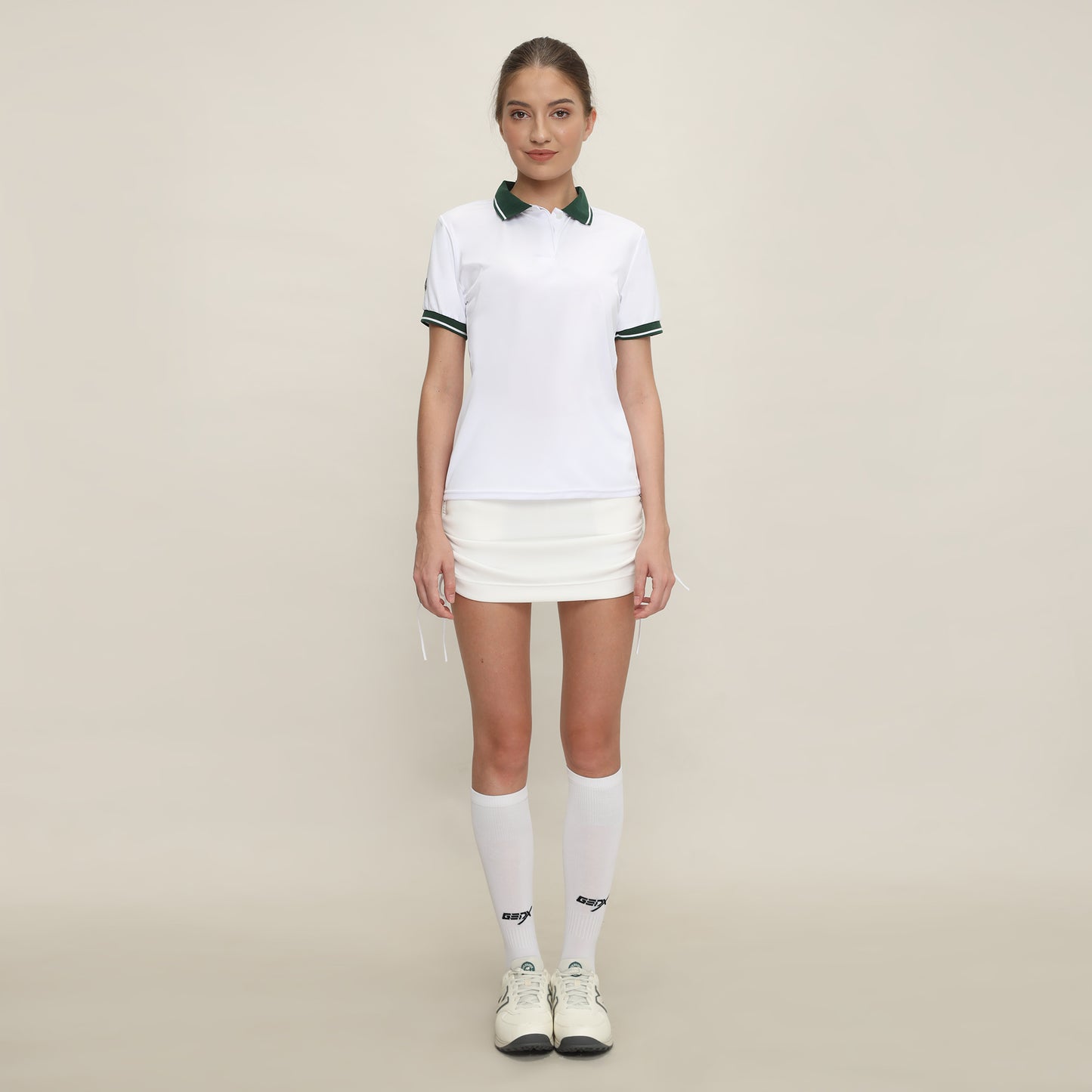 Iris Polo Shirt White Green