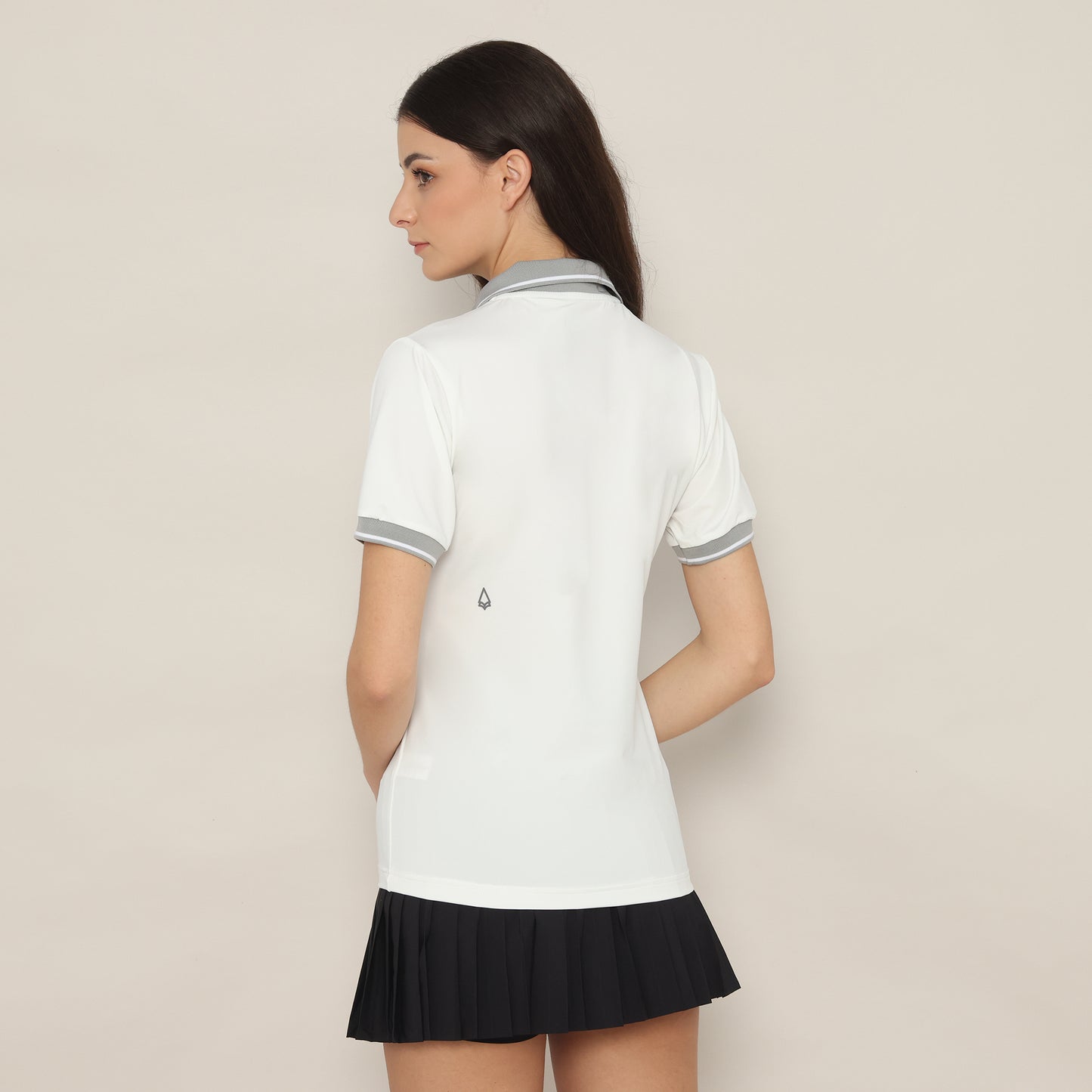 Iris Polo White Grey