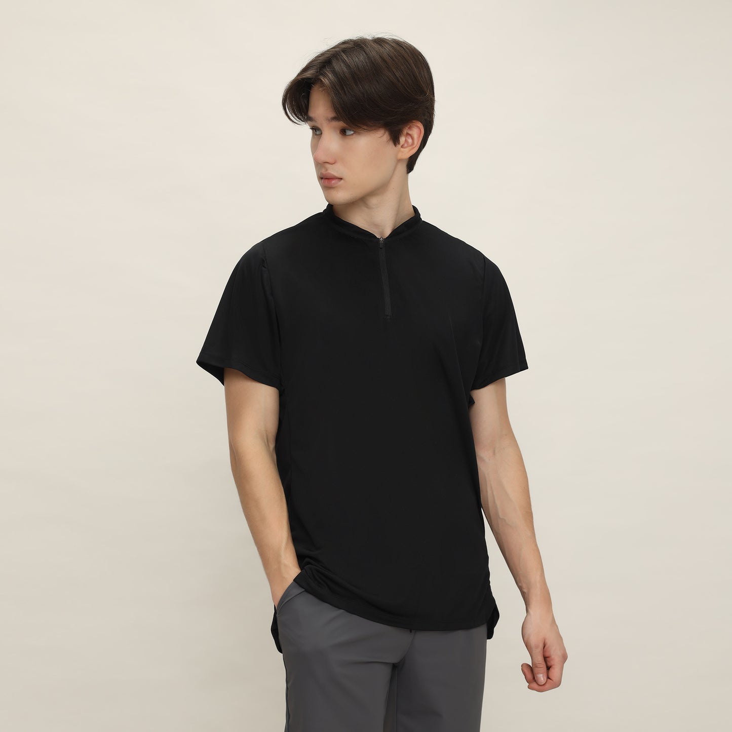 Align Quarter Zip Shirt Black